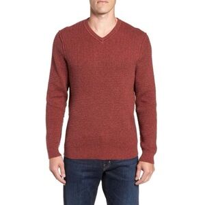Tommy Bahama Isidro Auburn V Neck Cotton. Sweater Size M